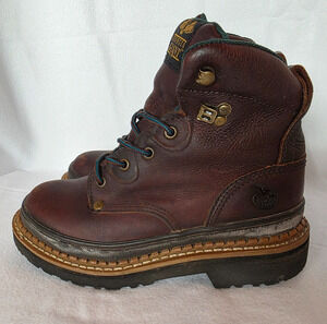 Georgia Giant Steel Toe, G3374, Women's, Size 6M, Dark Brown, Pre-Owned